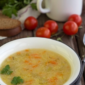 Картофельный суп с кукурузной крупой