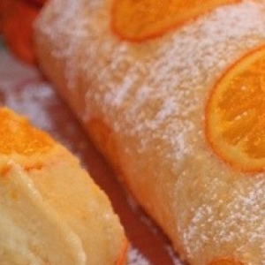 Рецепты - Бисквитный апельсиновый рулет