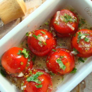 Масло оливковое - Быстрые малосольные помидоры