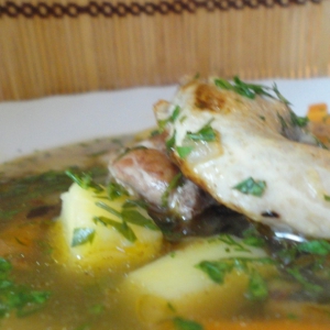 Зелень - Быстрый и легкий перепелиный суп