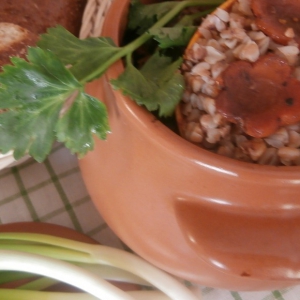 Рецепты белорусской кухни - Едрид-Мадрид-каша гречневая, запеченная с грибами