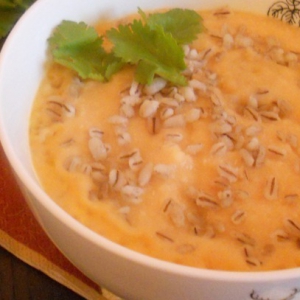 Бобы - Фасолевый суп-пюре с перловой крупой