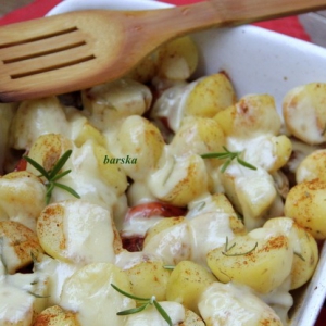 Картофель - Гратен из филе свинины и овощей