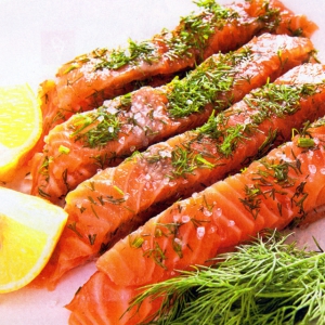 Праздничные рецепты - Рыба - Гравлакс из семги