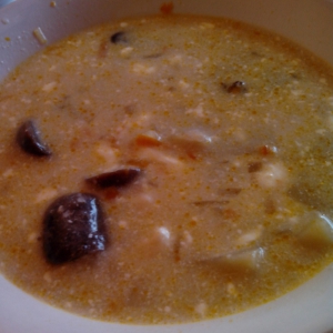 Плавленый сыр - Грибной суп с шампиньонами