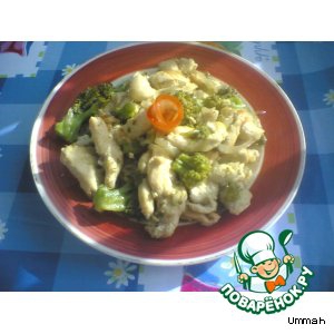 Рецепты - Грудинка курицы с брокколи