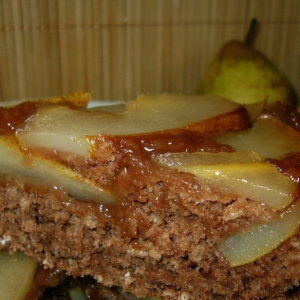Груша - Грушево-карамельный пирог с добавлением овсяных хлопьев
