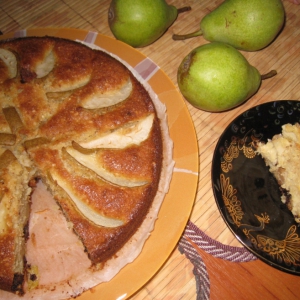 Груша - Грушевый пирог с орехами и шоколадом
