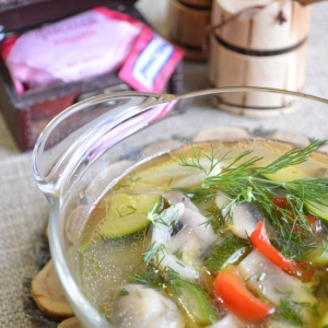 Рецепты - Густой суп из фасолевой лапши