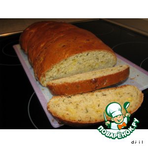 Рецепты - Хлеб с сыром, луком и укропом