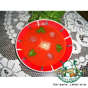 Зелень - Холодный томатный суп