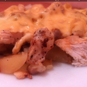 Грибы - Картофельная запеканка с курицей и грибами