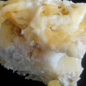 Рецепты - Картофельная запеканка с рыбой минтай