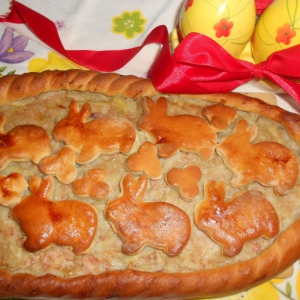 Тесто - Картофельно-мясной пирог к Пасхе