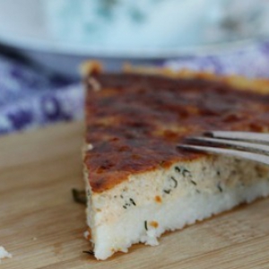 Рецепты - Киш с тунцом и сыром на рисовой основе