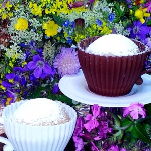 Сметана - Кофейные кексы с лепестками миндаля