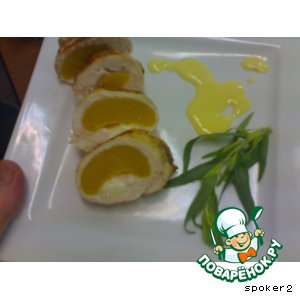 Персик - Куриное филе, фаршированное персиком