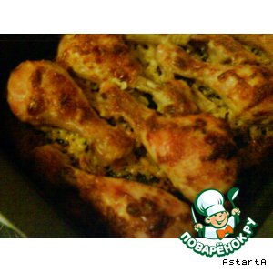 Сыр - Куриные ножки, запеченные под соусом