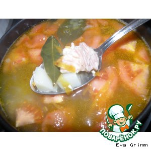 Зелень - Ленивый рыбный суп
