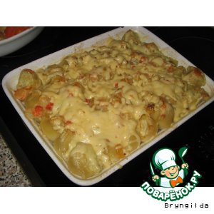 Рецепты итальянской кухни - Манигот -  башмачки  с куриным фаршем, запеченные в грибном соусе