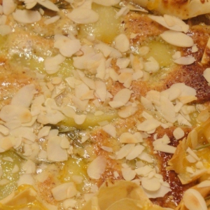 Тесто - Миндальный пирог с розмариновыми грушами
