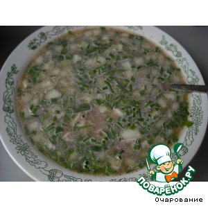 Картофель - Окрошка с кальмарами