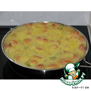 Мясо - Овощная запеканка с сосисками