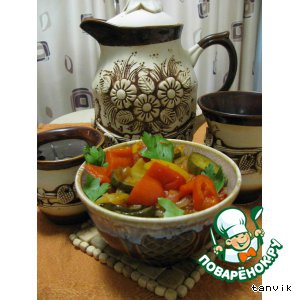 Помидор - Овощное рагу с огурцами