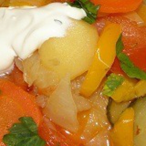 Рецепты - Овощной слоеный суп Очень интересный