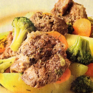 Диетические рецепты - Мясо - Паровая баранина с овощами