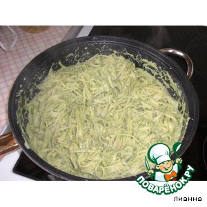 Рецепты - Паста в зелeном соусе