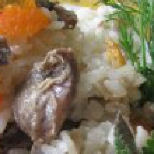 Груздь - Плов с грибами в горшочках
