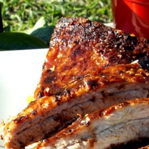 Жареное мясо - Ребрышки-гриль с домашним соусом Барбекю