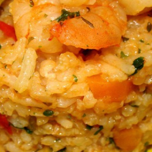 Имбирь - Рис пряный с креветками