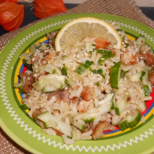 Рецепты детской кухни - Салаты - Рисовый салат с курицей
