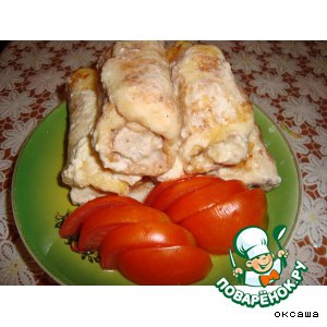 Рулетики в омлете