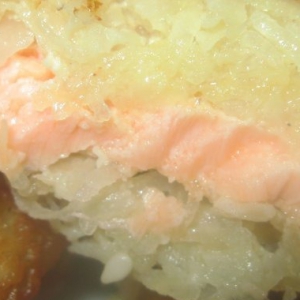 Картофель - Рыба в картофельно-яблочной корочке