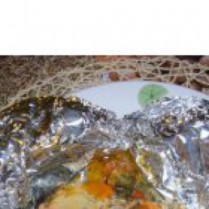 Форель - Рыба, запеченная с овощами в фольге
