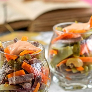 Рецепты - Салат из говядины и осенних овощей