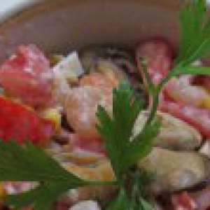 Трепанг - Салат из морского коктейля