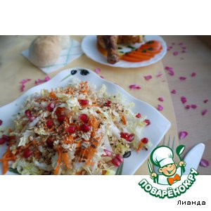 Рецепты - Салат из пекинской капусты с овсяными хлопьями