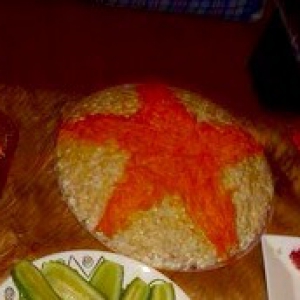 Морковь - Салат из перловки Морская звезда