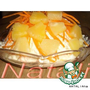Морковь - Салат куриный с ананасом