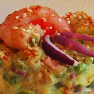 Креветки - Салат с морепродуктами