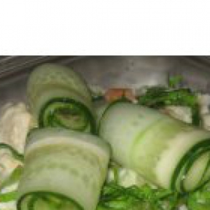 Яблоко - Салат с отварной рыбой и овощами