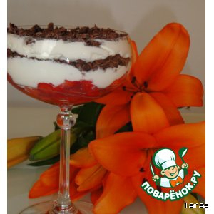 Рикотт - Шоколадно-сырный десерт с клубникой