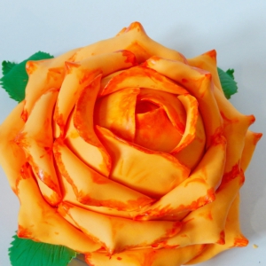 Апельсин - Шоколадный бисквит и оформление торта Роза