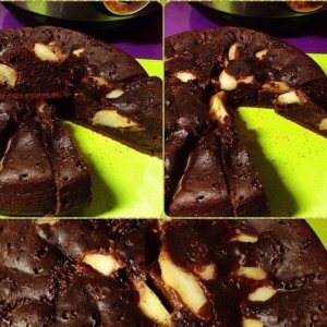 Ликер - Шоколадный пирог с творогом и грушами