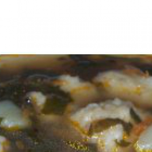Шпинатовый суп с клeцками