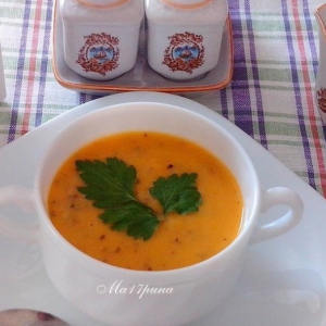 Помидор - Сливочный суп с рисом и кабачками
